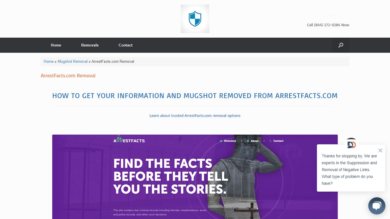 Arrest Facts Removal - How to Remove a Mugshot from ArrestFacts.com