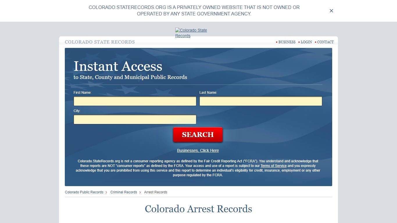 Colorado Arrest Records | StateRecords.org